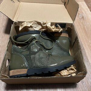 Sorel Major Lace Boots Nori Green Patent Mesh Women's Size 7